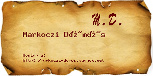Markoczi Dömös névjegykártya